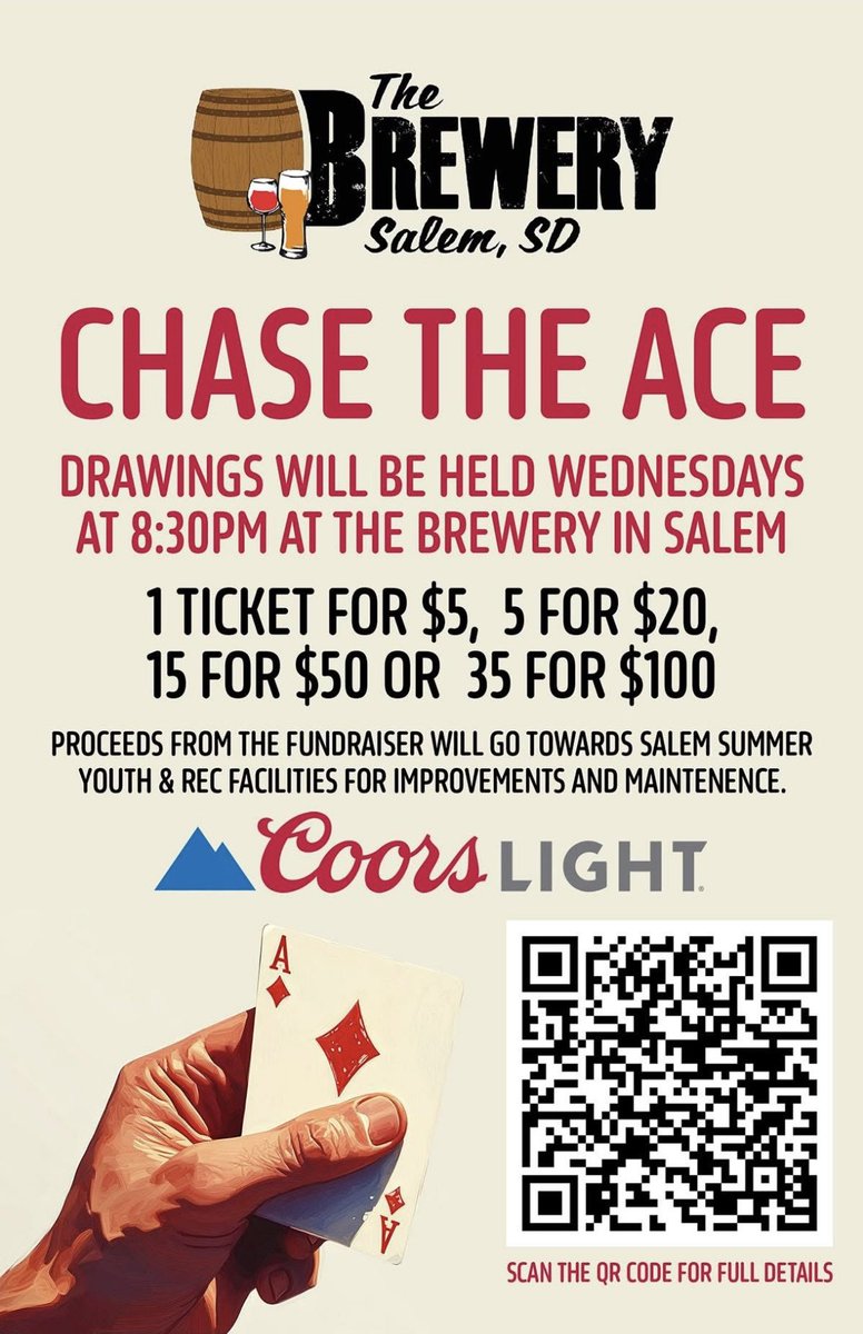 Next drawing is Wednesday night use the link to buy tickets!! secure.qgiv.com/for/salemsumme…