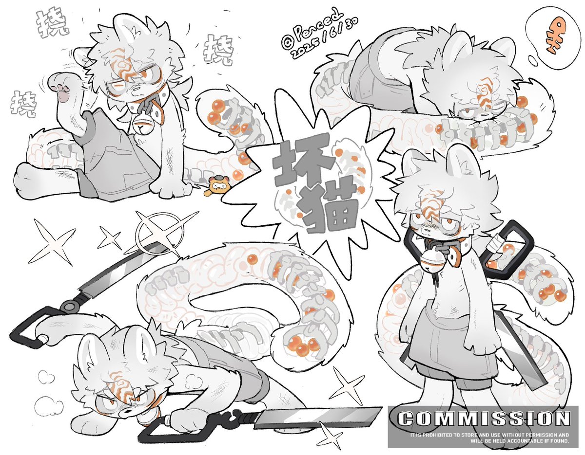 pit330_pit's tweet image. 【commission】Salmeow🐱🍣