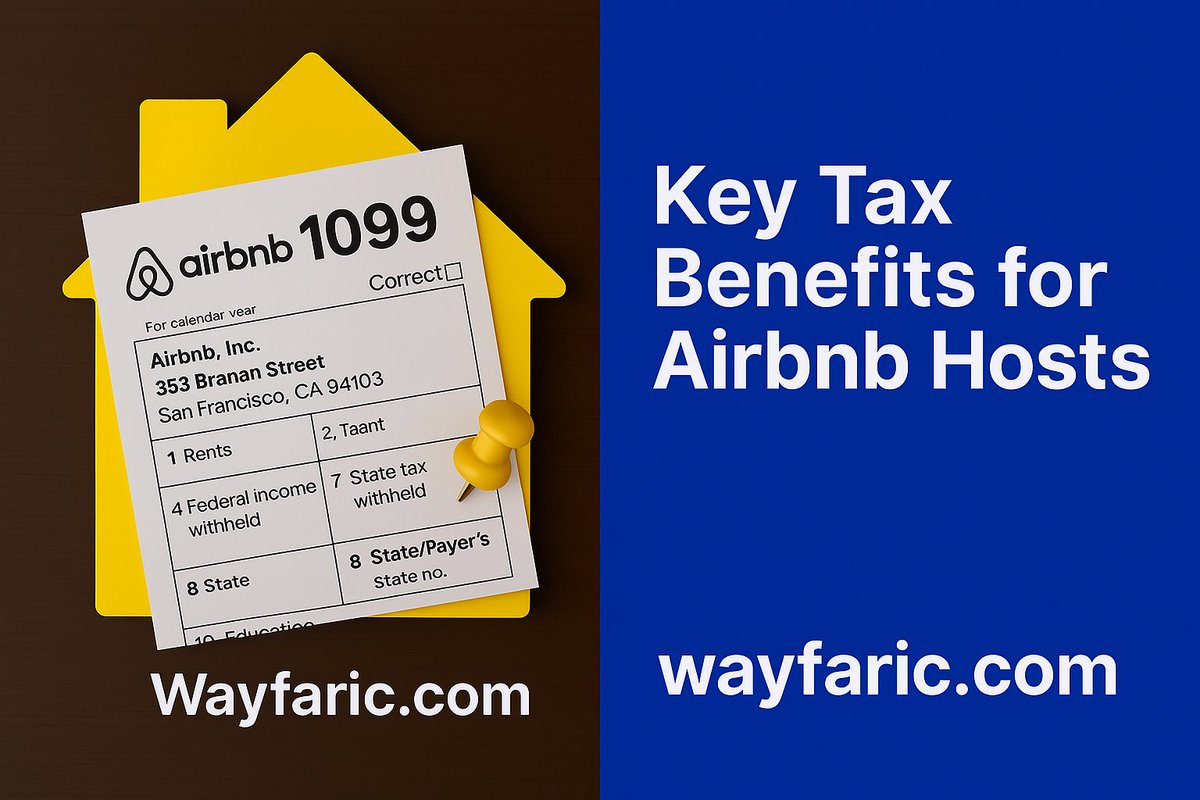 Wayfaric's tweet photo. Understanding Your Airbnb 1099: Essential Tips for Hosts to Maximize Tax Benefits
Read Full Article - https://t.co/TlVmzfCV7t

#AirbnbHost #TaxTips #1099Explained #Wayfaric #PassiveIncome #RentalIncome #SmartHosting #FinanceTips #HostLife #DigitalNomadFinance https://t.co/3FS5pnXxsy
