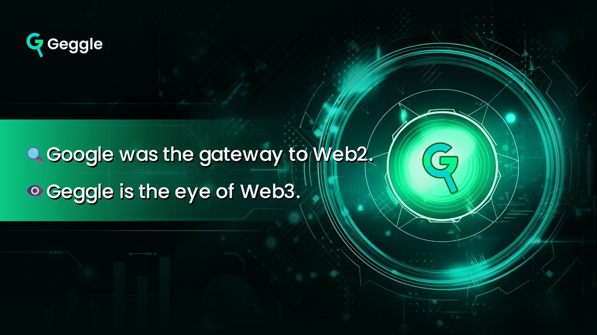 Geggle_erc's tweet photo. 🔍 Google was the gateway to Web2.
👁️‍🗨️ Geggle is the eye of Web3. https://t.co/hAsyJnyOpD