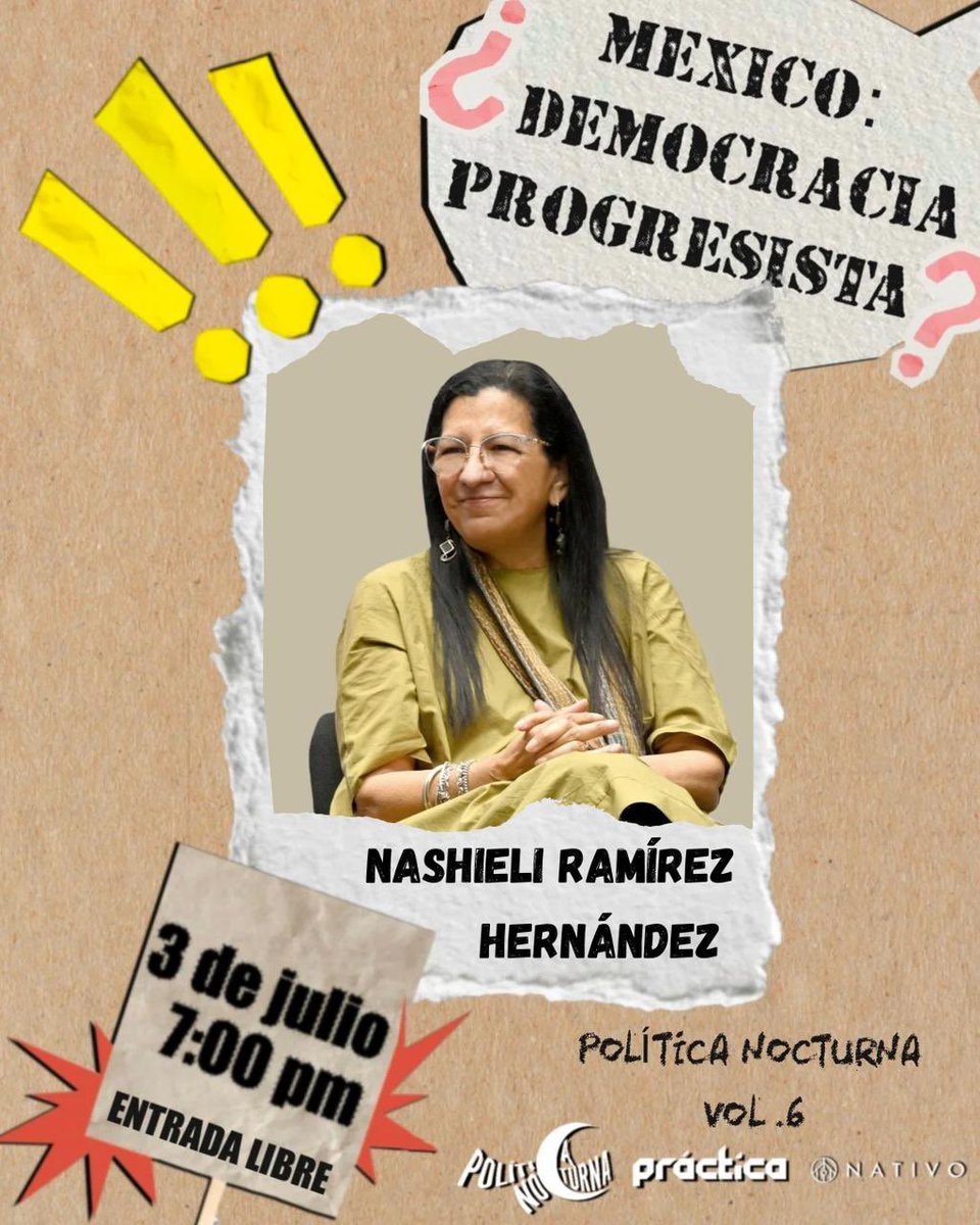 Aurélien (@aurel_gt) on Twitter photo Este #Jueves nos vemos en #PolíticaNocturna Vol.6 con un panel extraordinario:
▪️Cuauhtémoc Cárdenas <a href="/c_cardenas_s/">Cuauhtémoc Cárdenas</a>
▪️Vanessa Romero <a href="/vannessarr/">Vanessa Romero Rocha</a>
▪️Nashieli Ramírez <a href="/NashieliRamirez/">Nashieli Ramirez</a>
▪️Luis Fernández <a href="/luisffernandez/">Luis F. Fernández</a>
Evento gratuito con registro (cupo limitado) Este #Jueves nos vemos en #PolíticaNocturna Vol.6 con un panel extraordinario:
▪️Cuauhtémoc Cárdenas <a href="/c_cardenas_s/">Cuauhtémoc Cárdenas</a>
▪️Vanessa Romero <a href="/vannessarr/">Vanessa Romero Rocha</a>
▪️Nashieli Ramírez <a href="/NashieliRamirez/">Nashieli Ramirez</a>
▪️Luis Fernández <a href="/luisffernandez/">Luis F. Fernández</a>
Evento gratuito con registro (cupo limitado)