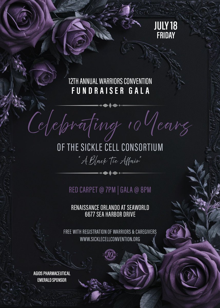 🎉 A Black Tie Affair you won’t forget!

Join us July 18 at the SC3 Fundraiser Gala as we celebrate 10 years of impact!
📍Red Carpet at 7 PM | Gala at 8 PM
🎟️ Free for registered warriors &amp; caregivers

🔗 sicklecellconvention.org

#SC3Turns10 #SC3Gala #LegacyOfLeadership