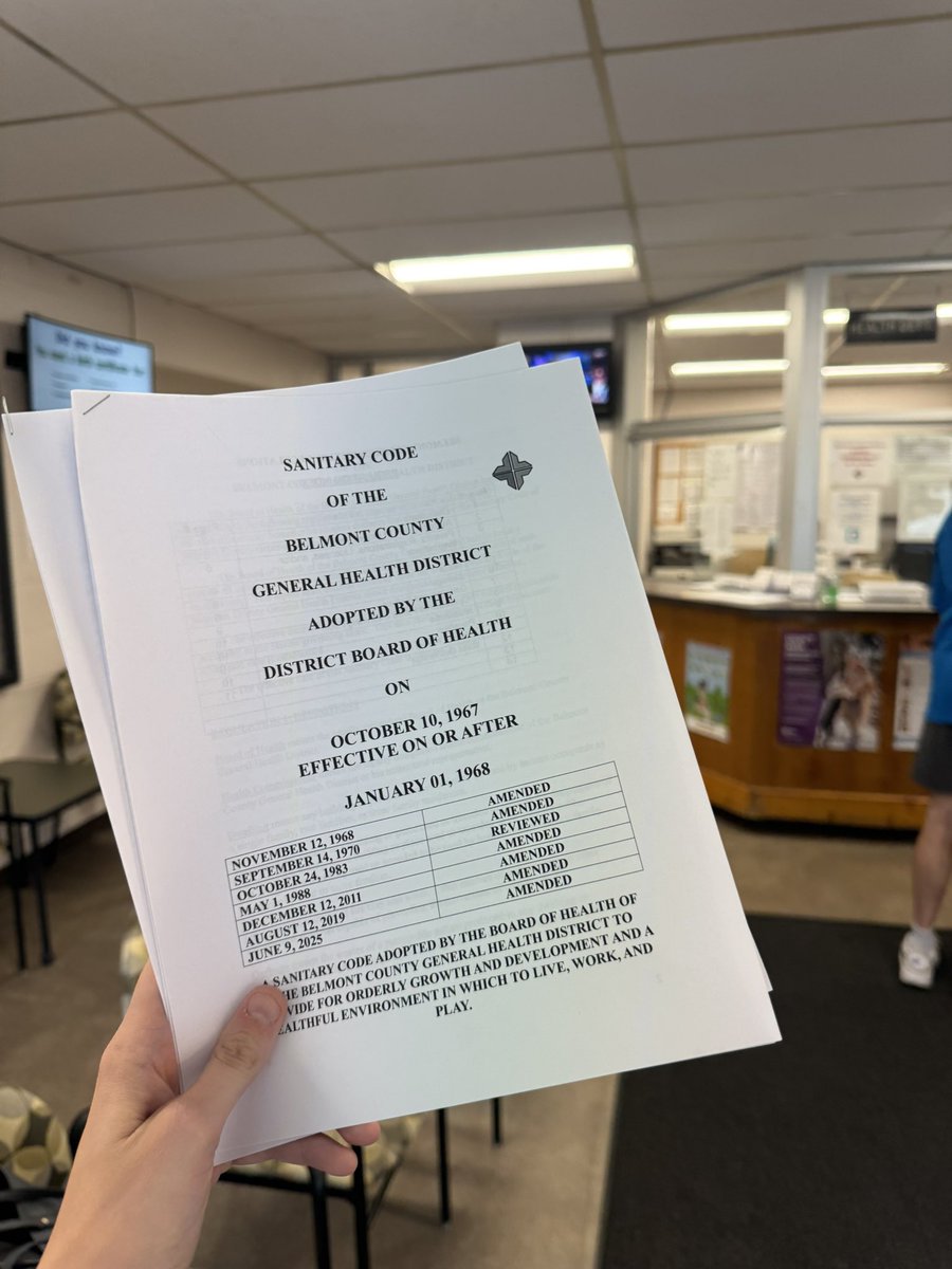 ClaireWTOV9's tweet image. MASS GATHERING REGULATIONS—
The Belmont County Health Department is issuing regulations to mass gatherings for over 200 people for events that go on for over six hours. Some events are exempt from this like the Belmont County Fair that have appropriate conditions.
@WTOV9