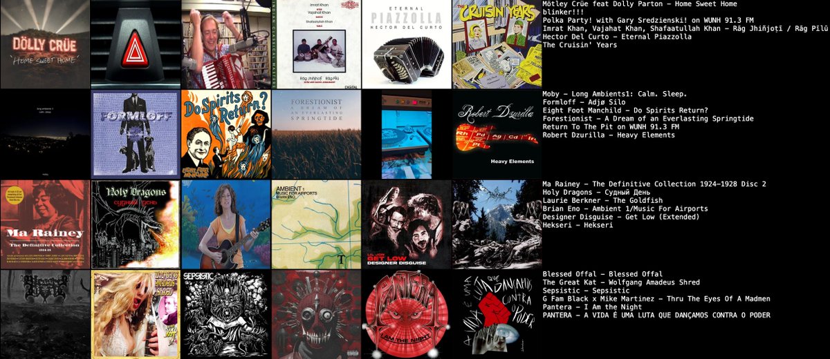 Since yet another 10ish days ago, my family and I have listened to these releases and radio programs: