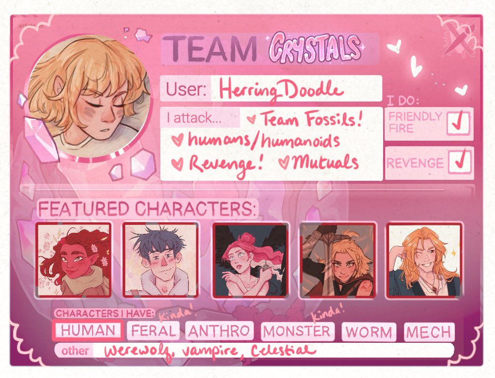 herringdoodle's tweet photo. Excited to join Art Fight for the second time! 🥳💕 Come add me! https://t.co/pIBW5xOofN