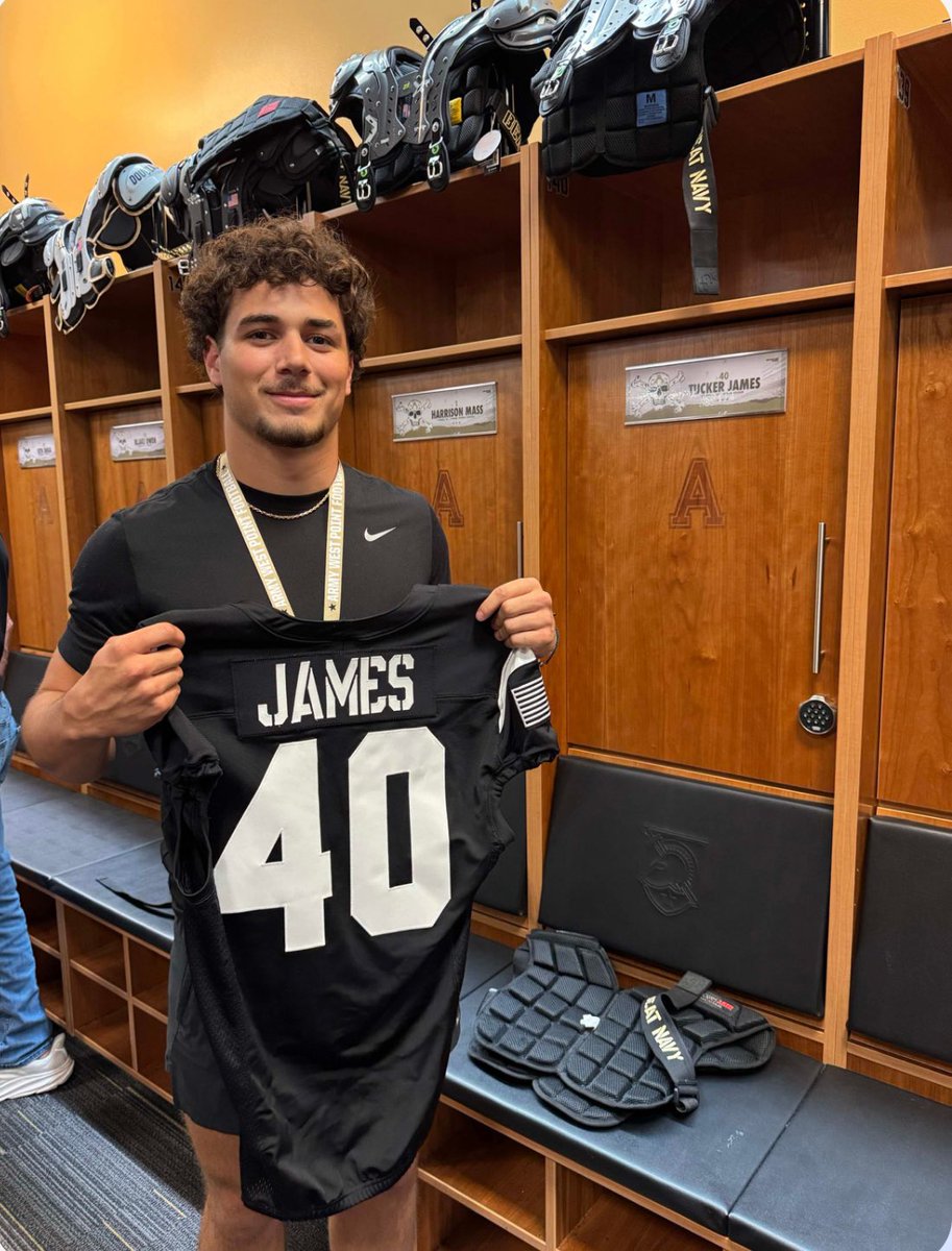 Byron Nelson (Texas) RB Tucker James 
R-Day check-in #ArmyFootball