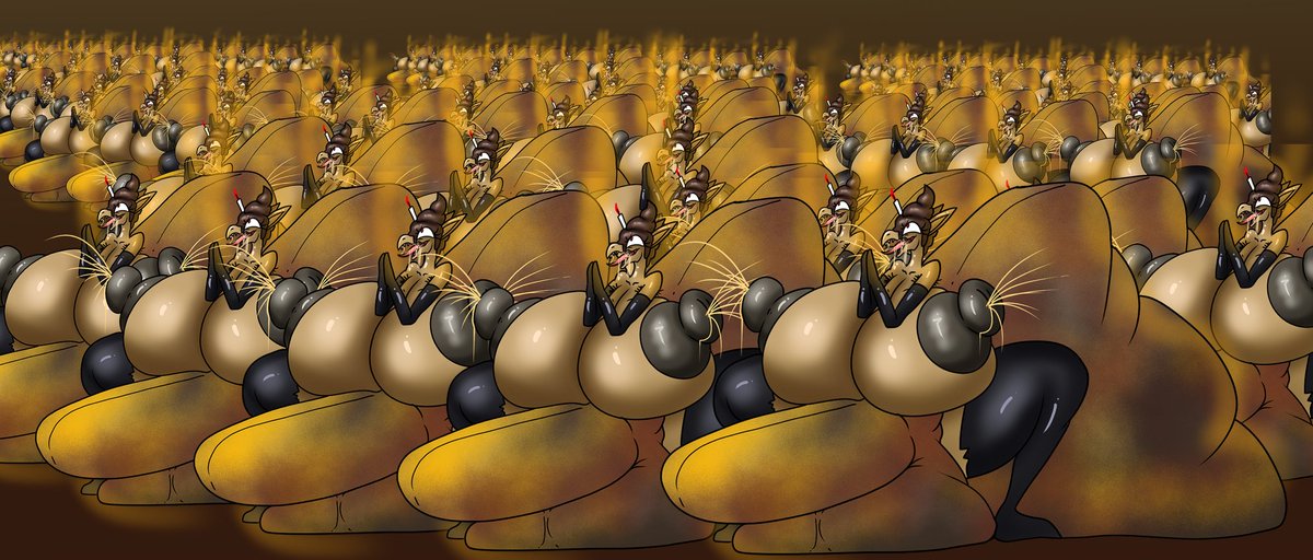 Hehehe we march for the poop god! Everybody fill up your diapees and squeeze your boobies for poop god!