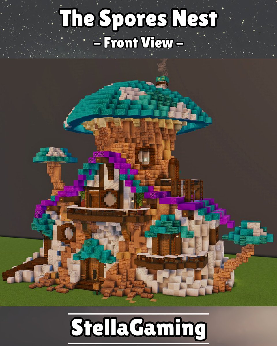 This post is coming out a little late due to winter kicking my butt!   
🍄The Spores Nest 🍄- Comes with storage &amp; crafting room, Enchanting room and bedroom plus full interior!  

Download here now:- patreon.com/posts/spores-n…