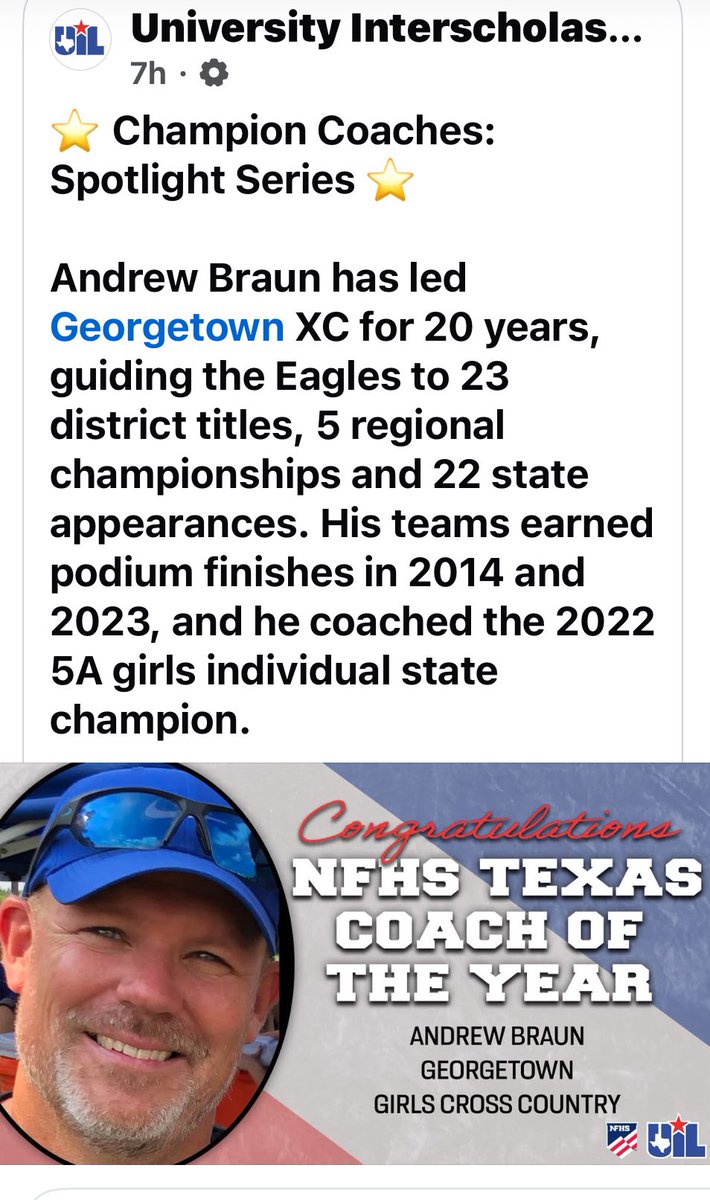 CoachRichardso3's tweet image. What an accomplishment for this guy! Braun is synonymous with WINNING! Year after year! GT track is a powerhouse under his leadership!