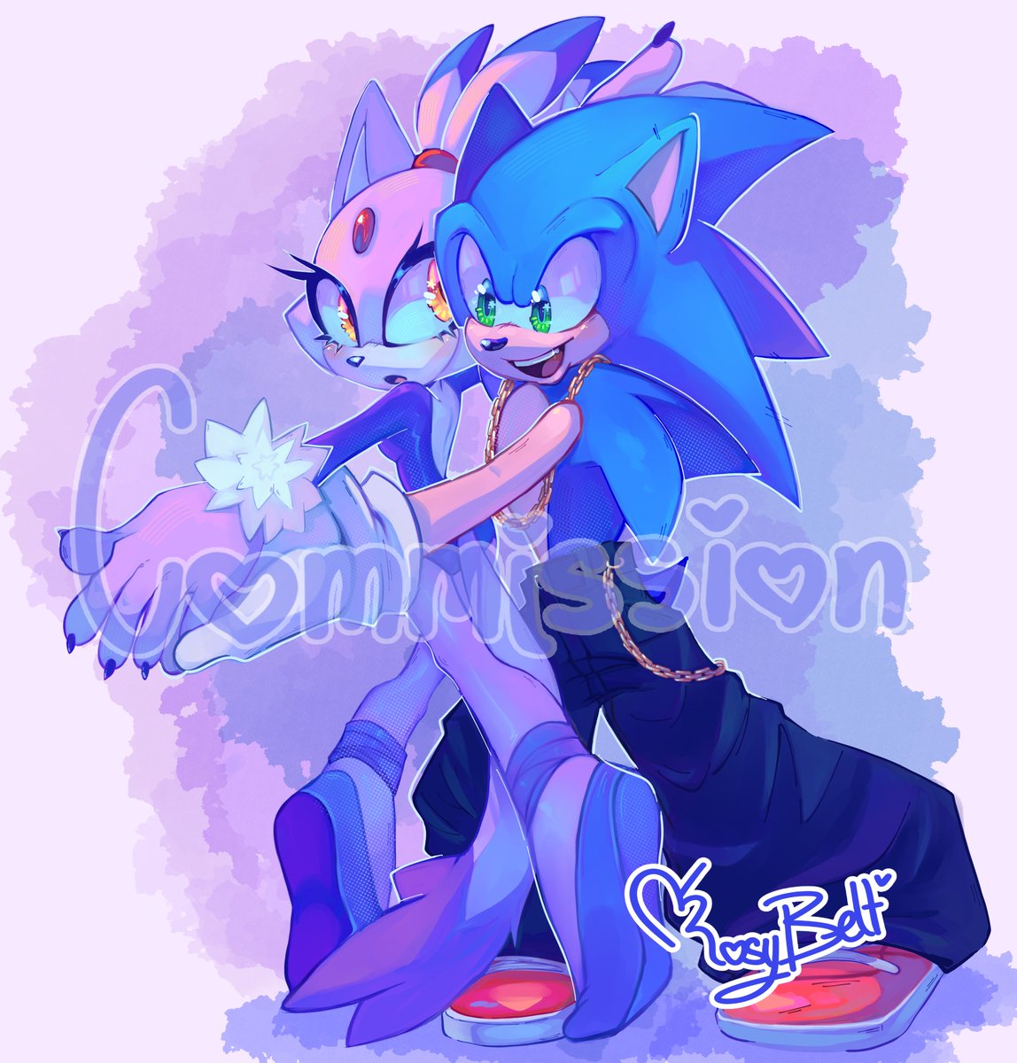 Rousekarma's tweet image. C0mmision for @BDG77two !💜💙