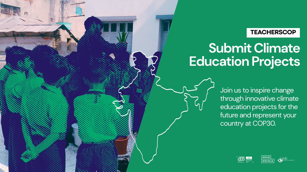 istic_unesco's tweet image. 🌍 TeachersCOP is a global event led by the @OfficeClimate. It highlights the role of teachers in addressing climate change.
📣 Share your climate education initiative and join an international movement:
officeclimate.typeform.com/to/JmUbvoFn