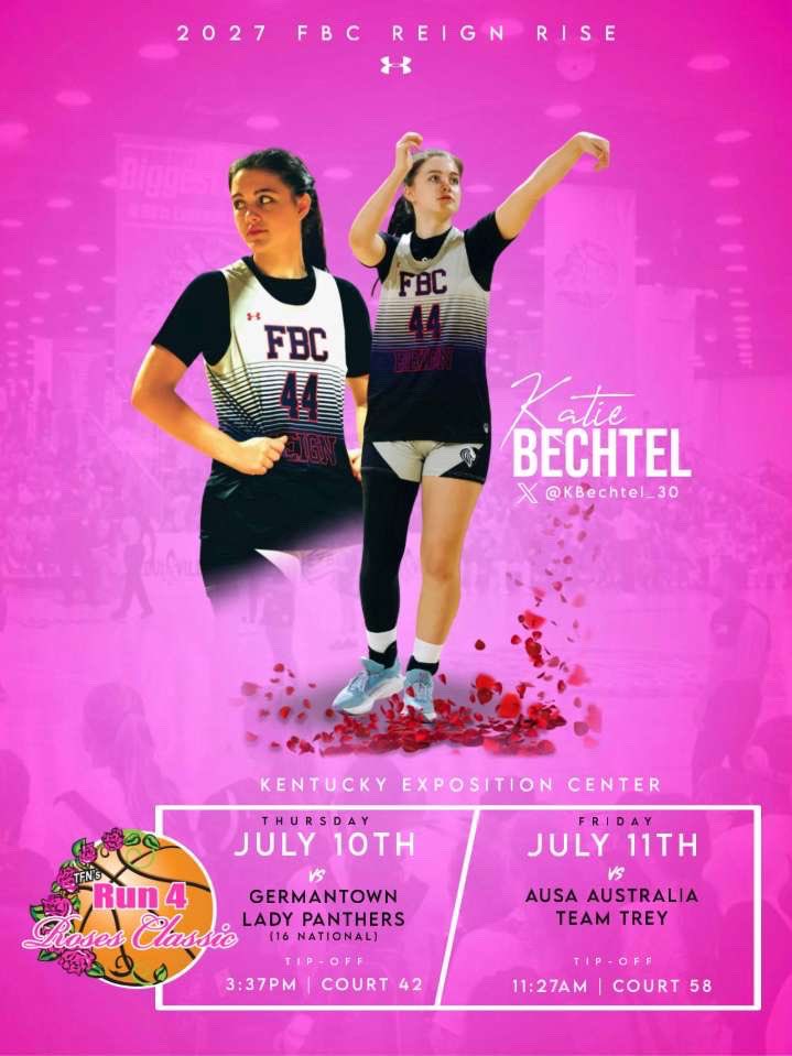 Katie Bechtel (@kbechtel_30) on Twitter photo Looking forward to competing in Louisville <a href="/TFNsRun4Roses/">TFN's Run 4 Roses</a> Can’t wait to get back on the court with <a href="/Fbcreign27rise/">FBC Reign 2027 UA Rise</a> ! <a href="/LadyBroncosWBB/">Boyd Christian Lady Broncos</a> <a href="/PGHTennessee/">Prep Girls Hoops Tennessee</a> <a href="/TheTNReport/">TheTNReport</a> Looking forward to competing in Louisville <a href="/TFNsRun4Roses/">TFN's Run 4 Roses</a> Can’t wait to get back on the court with <a href="/Fbcreign27rise/">FBC Reign 2027 UA Rise</a> ! <a href="/LadyBroncosWBB/">Boyd Christian Lady Broncos</a> <a href="/PGHTennessee/">Prep Girls Hoops Tennessee</a> <a href="/TheTNReport/">TheTNReport</a>