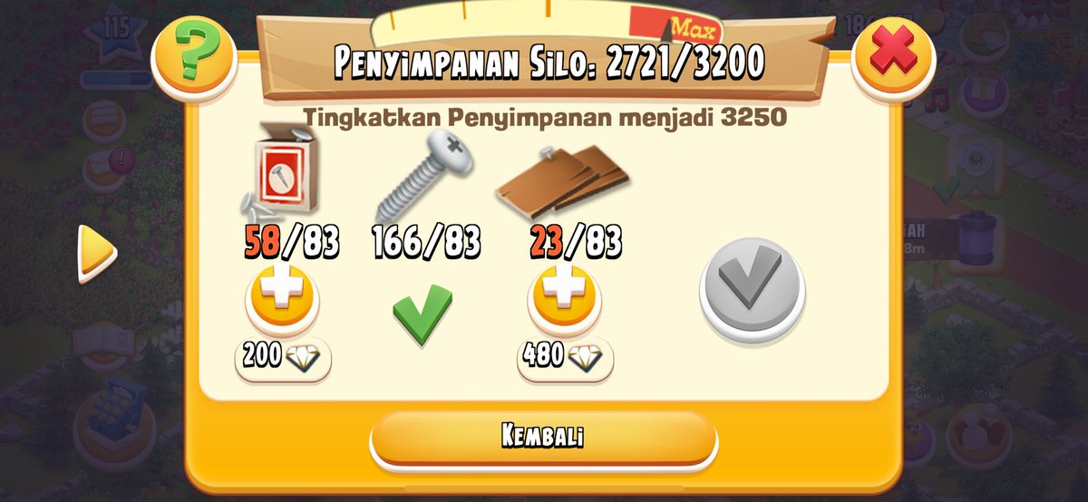 have skrup, wtt ke bilah kayu sama  paku,please