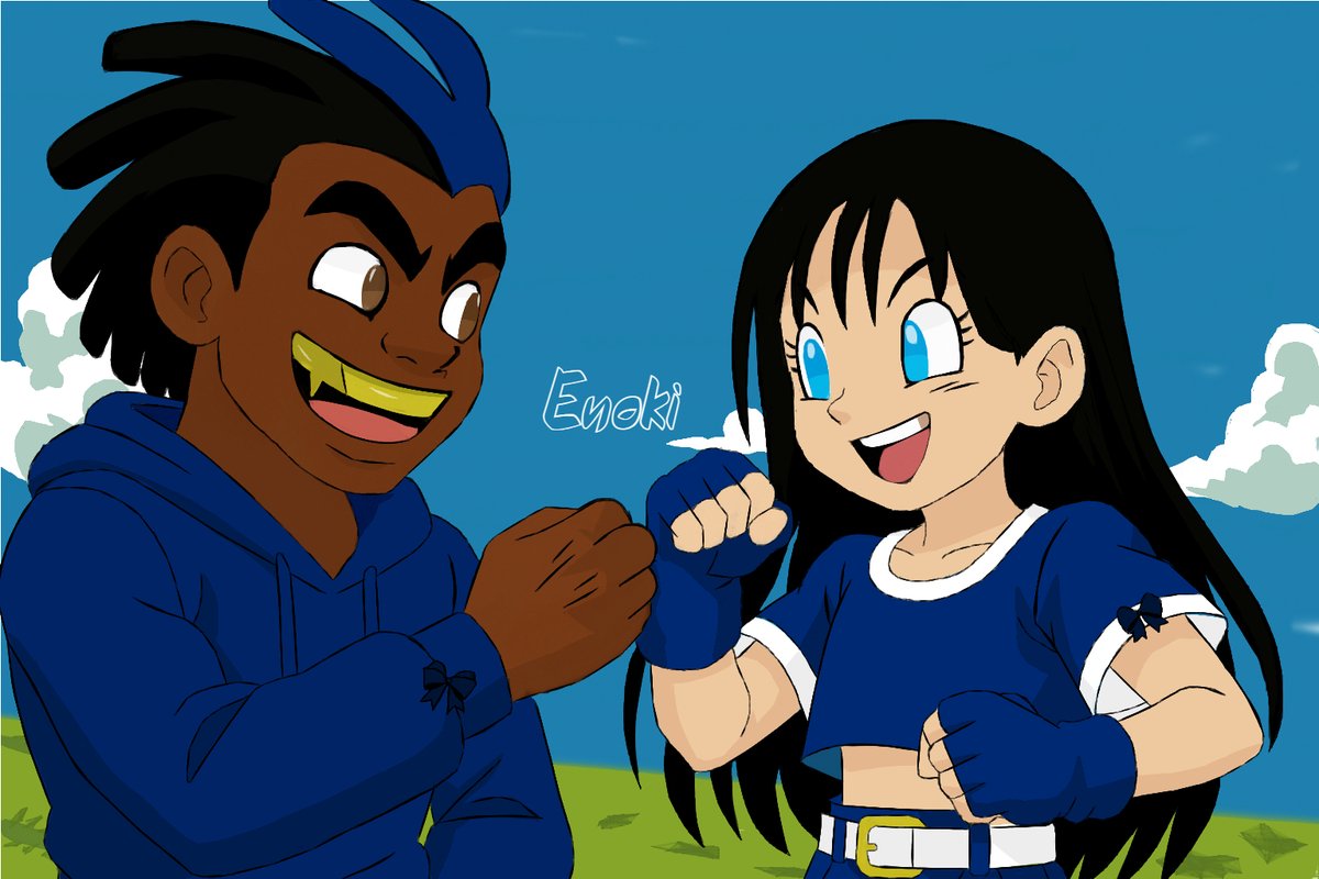 YaboiEnoki's tweet photo. "shi, had to link up wit lil sis, dis gurl showed up wit er hair down, ok den!
and ye i call er my "lil sis" we mite not be related by blood,
but ill put these paws to anyone who try to wrong er, on soul.
big up Lil ann"
#DBRP #myart #pandbgt https://t.co/gPa95uUir9