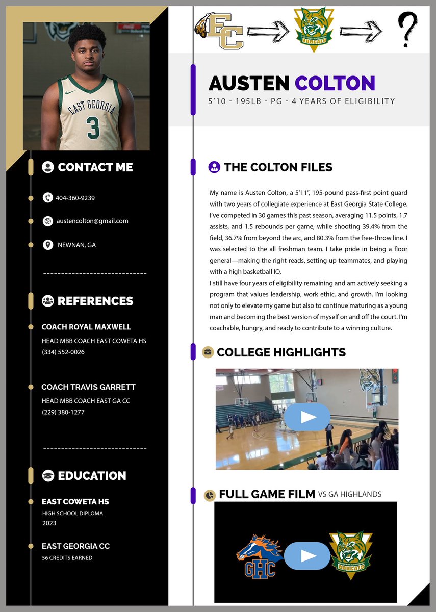 BeTheRamMedia's tweet image. Do you need a professional sports resume? Let us take care of you like we did Austen. The worse thing you can do is not present yourself well.