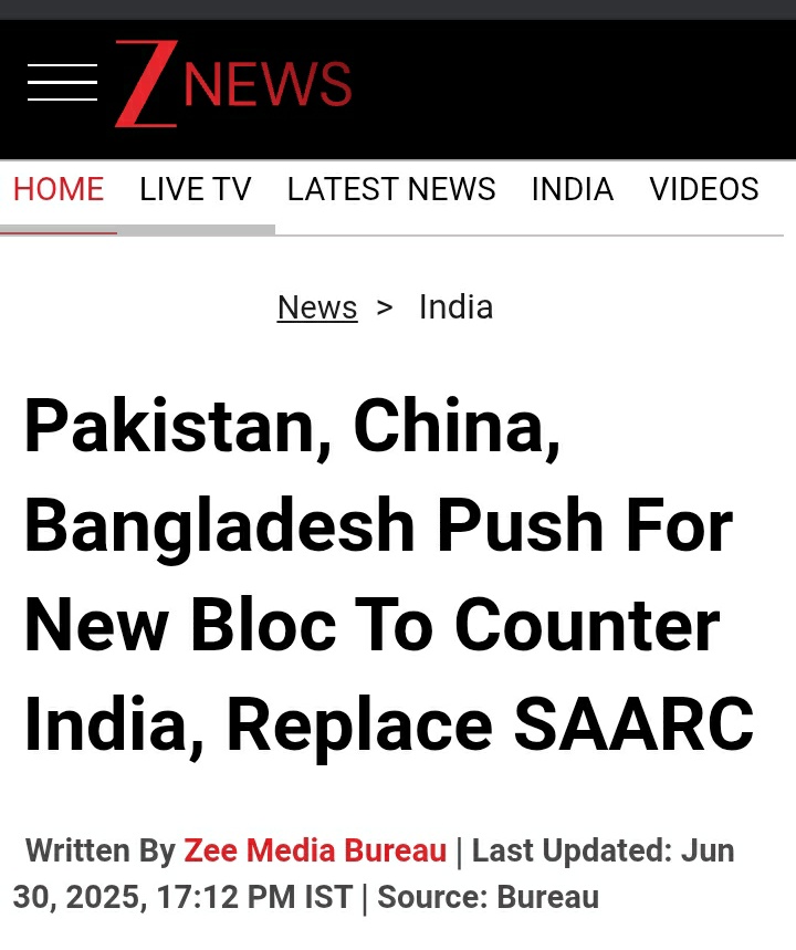 JaiHind_______'s tweet photo. 1.4 billion of us are watching #India being pushed into diplomatic isolation and strategic confusion all thanks to the #BJP’s obsession with hyper-nationalism, and we remain silent.
#Pakistan and #China are actively building a new South Asian alliance, effectively burying #SAARC https://t.co/X73jrsO1kR