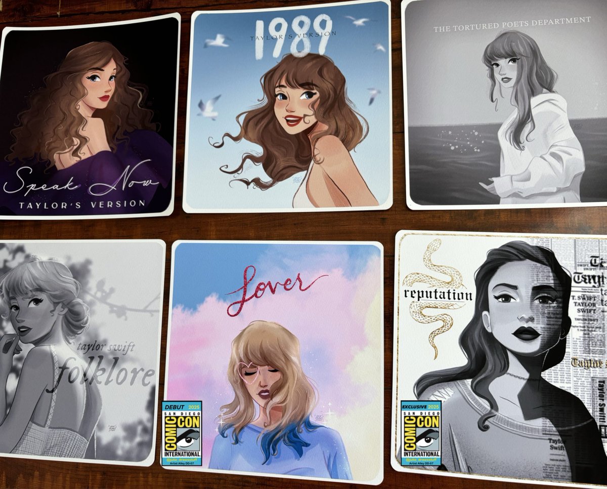 SD_Comic_Con's tweet image. ICYMI: @juliedrawstuff is making our Wildest Dreams come true with Swiftie #SDCC exclusives, debuts, and more that will be your End Game at the con (prints! lanyards! BLANKETS!): sdccblog.com/2025/06/julie-…