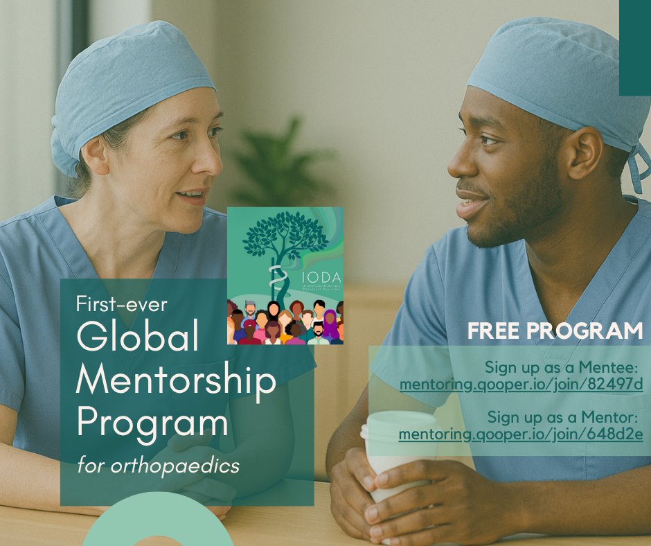 OrthoDiversity's tweet image. 🚨🌟 BIG NEWS! 🌟🚨 Launching the IODA Mentorship Program – the first-ever global mentorship network created for #ortho 🦴
Become a Mentee: mentoring.qooper.io/join/82497d
Become a Mentor: mentoring.qooper.io/join/648d2e
Access the platform on web, Microsoft Teams, or the Qooper app.