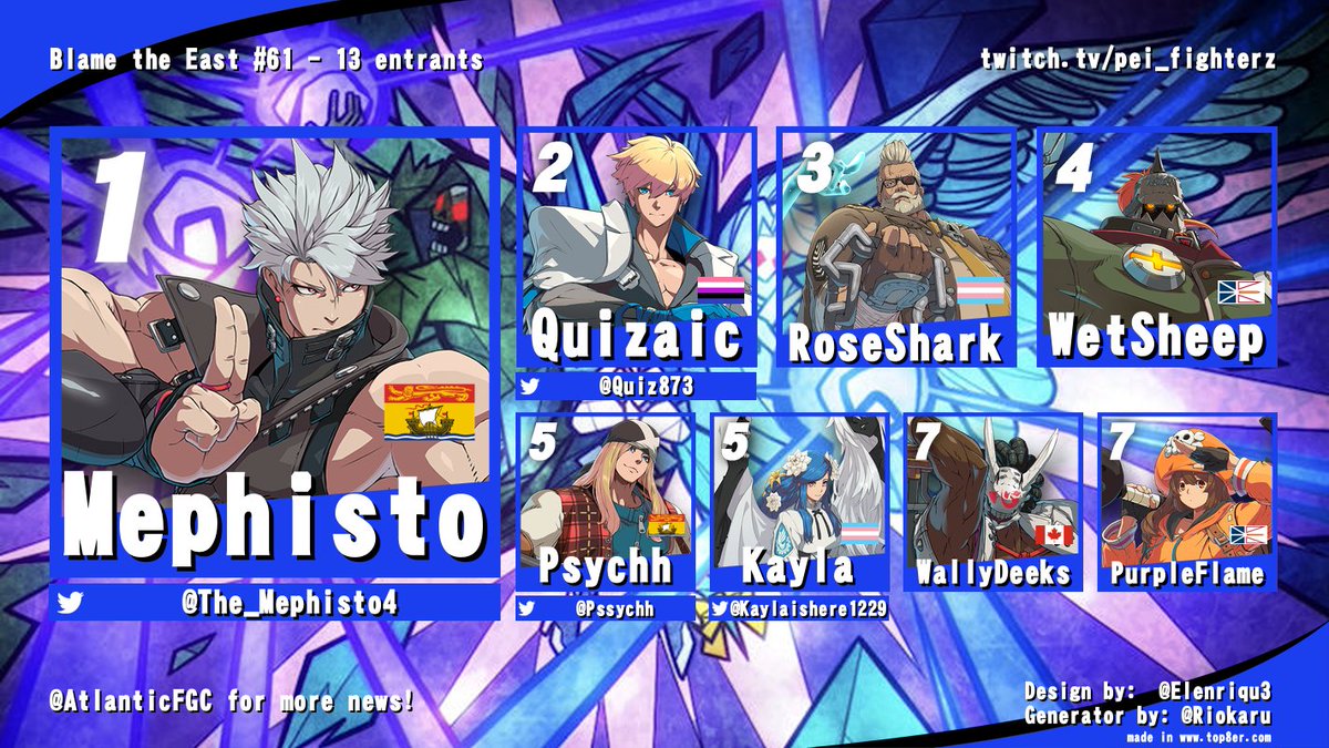 Tonight's online results! 
Beasts of East #61
A new generation!
The Newfoundland young bloods ARRIVED!
Lot's of first timers and HYPE performances from our regular heroes! Time and time again, it's AWESOME to see life breathe into the game this late in its life!
GGs to everyone!