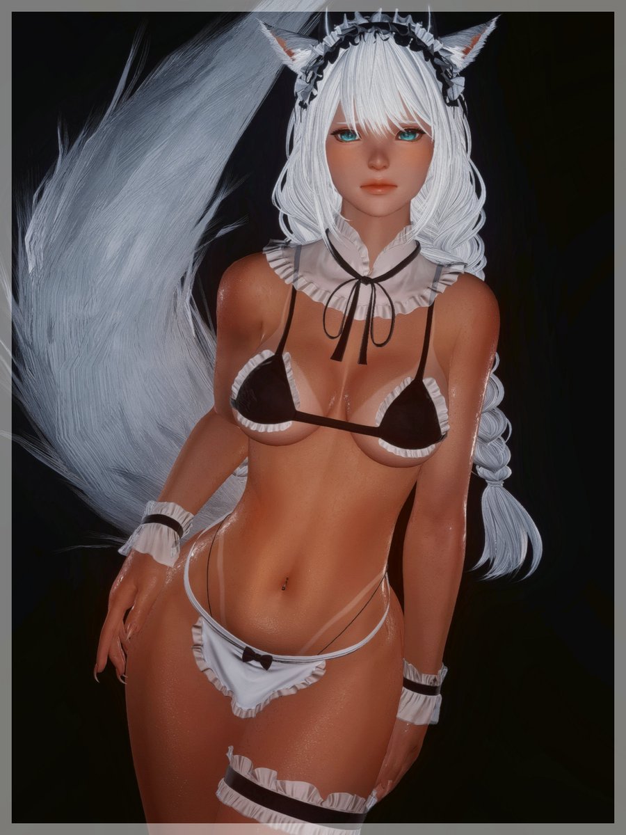 My new maid uniform is this..? 
Master..? 😖