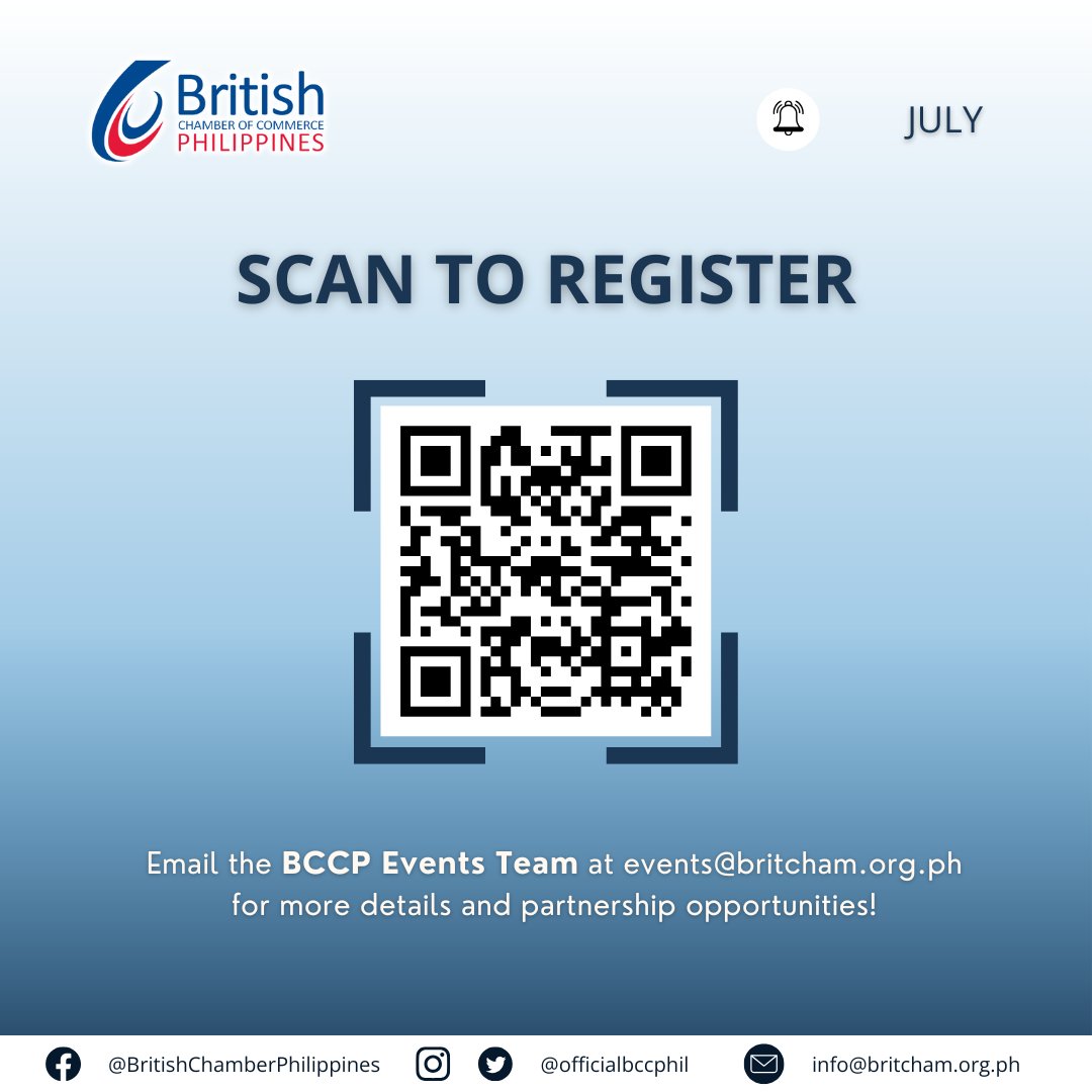 📢 What’s On This July at the British Chamber?

We're bringing the spotlight to the big conversations on workforce transformation, leadership, modern manufacturing, and policy-driven growth!

Learn more and register here ⬇️
britcham.org.ph/events

#BCCP2025 #BCCPinAction