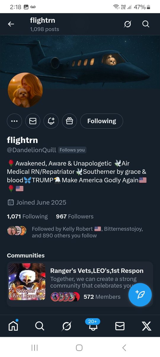 This account is on 967 can we send it over the 1k mark  and beyond, please follow <a href="/DandelionQuill/">flightrn</a>  repost 💪 🫶 👊 💥 💯 🇺🇸