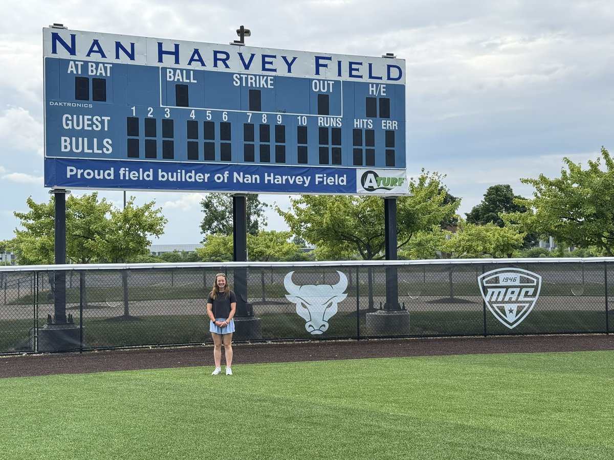 Played at Aunt Rosie’s Tournament right next to <a href="/UBBullssoftball/">Buffalo Softball</a> and <a href="/UBAthletics/">UB Athletics</a>, stopped by to check it out while there!  Loved the setting next to the football stadium!  

<a href="/PlimptonChelsea/">Chelsea Plimpton</a> 

🥎💙🤍🩵