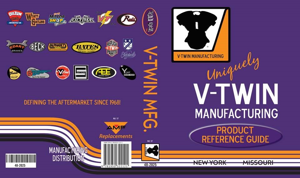 TeddCycle's tweet photo. The 2025 V-Twin Manufacturing Product Guide is finally here! Get your hands on the physical paper catalog, you will find the parts you are dreaming about in the 2025 V-Twin Product Reference Guide! https://t.co/HO0tAxsmRR