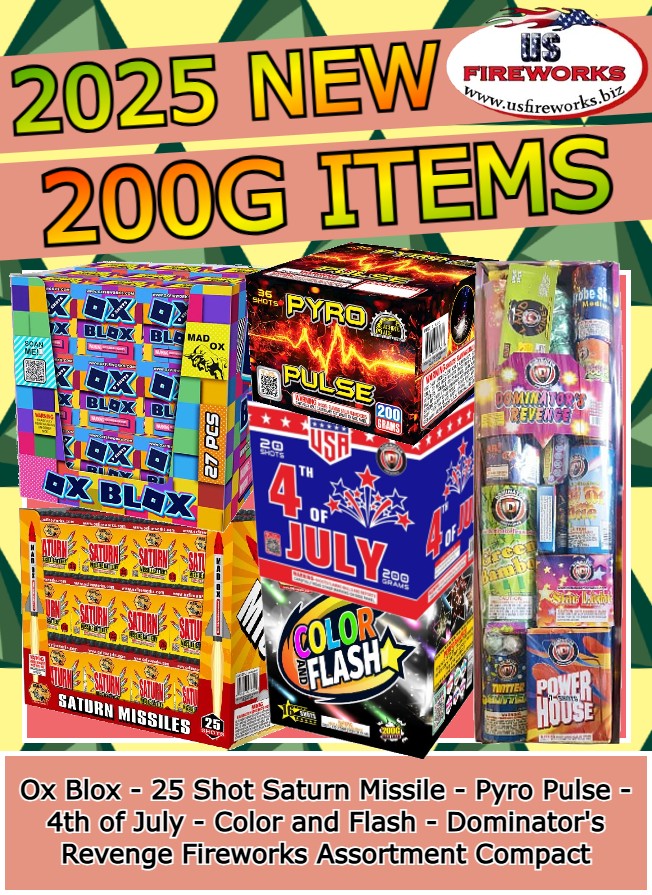 usfireworks's tweet photo. HOT NEW 200G items to add to your summer celebrations!
📌 https://t.co/NzVXOIx1Ka
#2025newitems #200g #assortment #usfireworks #fireworksonline #summerparty #christmasinjuly https://t.co/OnoLKdt4ya
