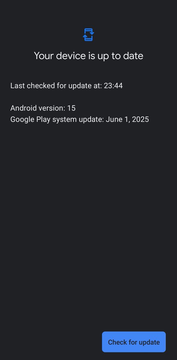 tarunvats33's tweet photo. Hey Android users! 📱

June's Google Play system update has been released. Check your phones and download it.

Repost to let others know. https://t.co/Cc2eHQEIaQ