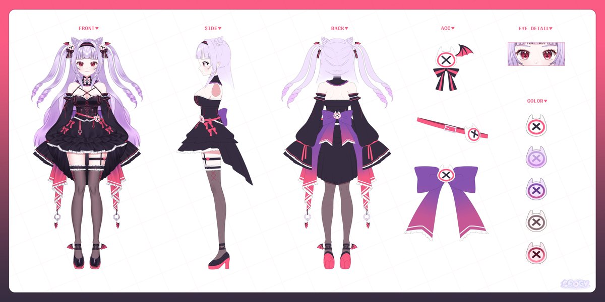 💜무라사키노 유카리님(@ oyoyukari) 삼면도 제작 담당했습니다💜

#Commission #イラスト