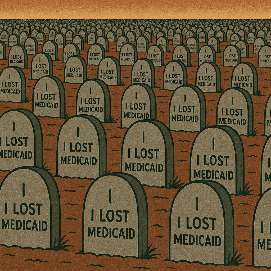 How many people will lose healthcare in YOUR state under Trump's "Big UGLY Bill"?

• Alabama – 219,803
• Alaska – 39,989
• Arizona – 365,984
• Arkansas – 158,745
• California – 2,368,466
• Colorado – 240,953
• Connecticut – 86,580
• Delaware – 54,957
• Florida –