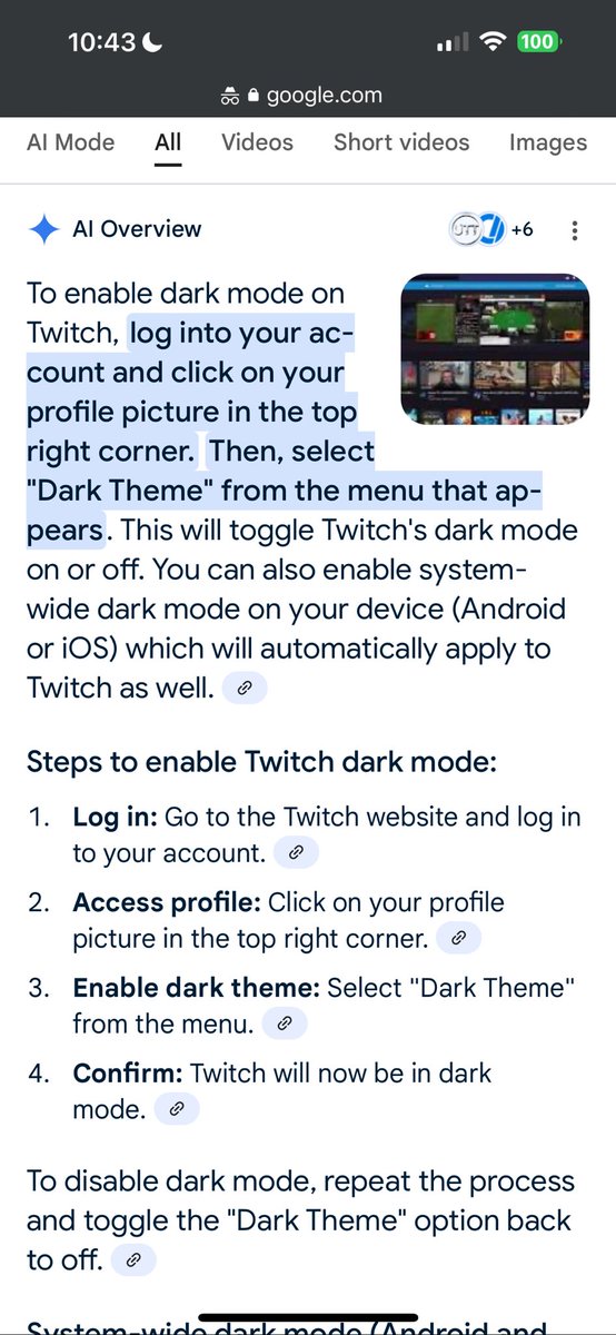 Nukeboy145's tweet photo. Summyah this how u turn on dark mode on twitch https://t.co/TaSjPaoTxF