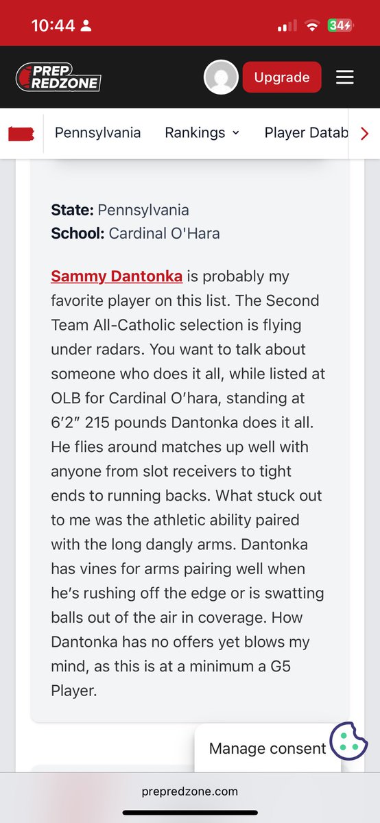 Coaches this guy is gonna be an absolute gem for any program and he ran 4.6 on the lazer this past spring!