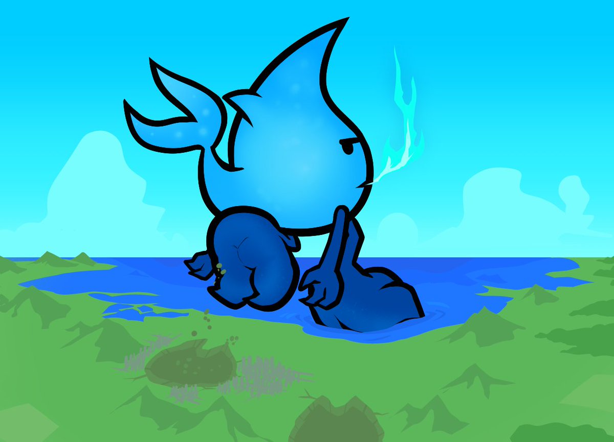 CardiDisregardi's tweet photo. goodbye to kaijune... back into the sea https://t.co/N9IzAoCosv