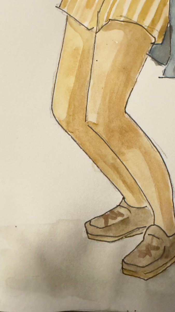 L_verlingue's tweet photo. “Sometimes all you need is good vibes, oversized shirts… and a duck.
Watercolor & ink sketch from my sketchbook ✨”
#sketchbook #watercolorart #illustration #ducklover #artjournal #artistsoninstagram #dailyart #funart #watercolorillustration #quirkyart #sketchbookart https://t.co/OFgyAZE5AV