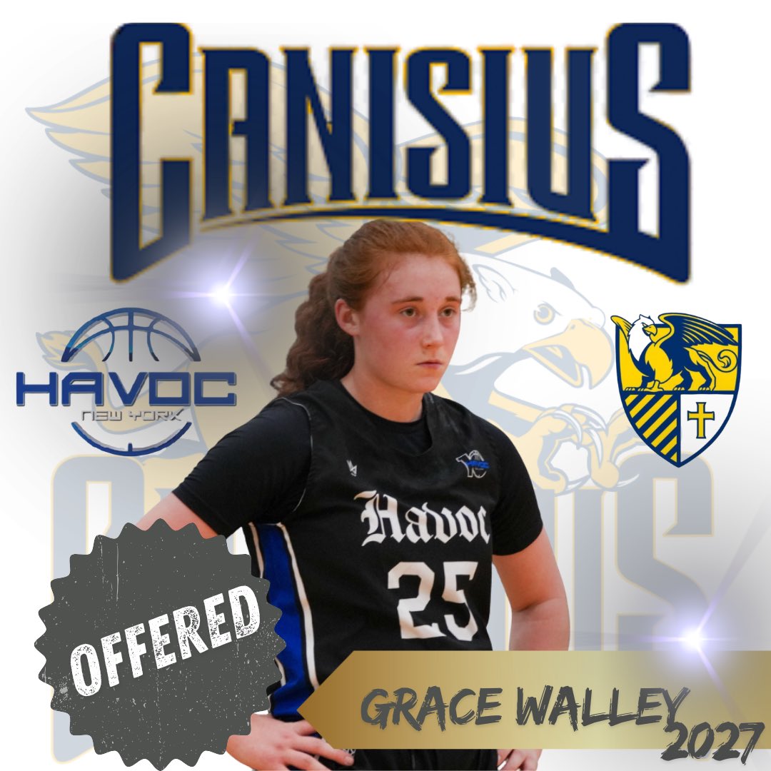 Grace Walley (@walley24grace) on Twitter photo After an amazing elite camp and conversation with <a href="/coachtswoffard/">Tiffany Swoffard</a> I am pleased the announces my FIRST D1 offer. Thank you to the <a href="/GriffsWBB/">Canisius Women’s Basketball</a> program for their interest and generosity. #gogriffs💛 <a href="/nyhavoc/">NY HAVOC</a> After an amazing elite camp and conversation with <a href="/coachtswoffard/">Tiffany Swoffard</a> I am pleased the announces my FIRST D1 offer. Thank you to the <a href="/GriffsWBB/">Canisius Women’s Basketball</a> program for their interest and generosity. #gogriffs💛 <a href="/nyhavoc/">NY HAVOC</a>