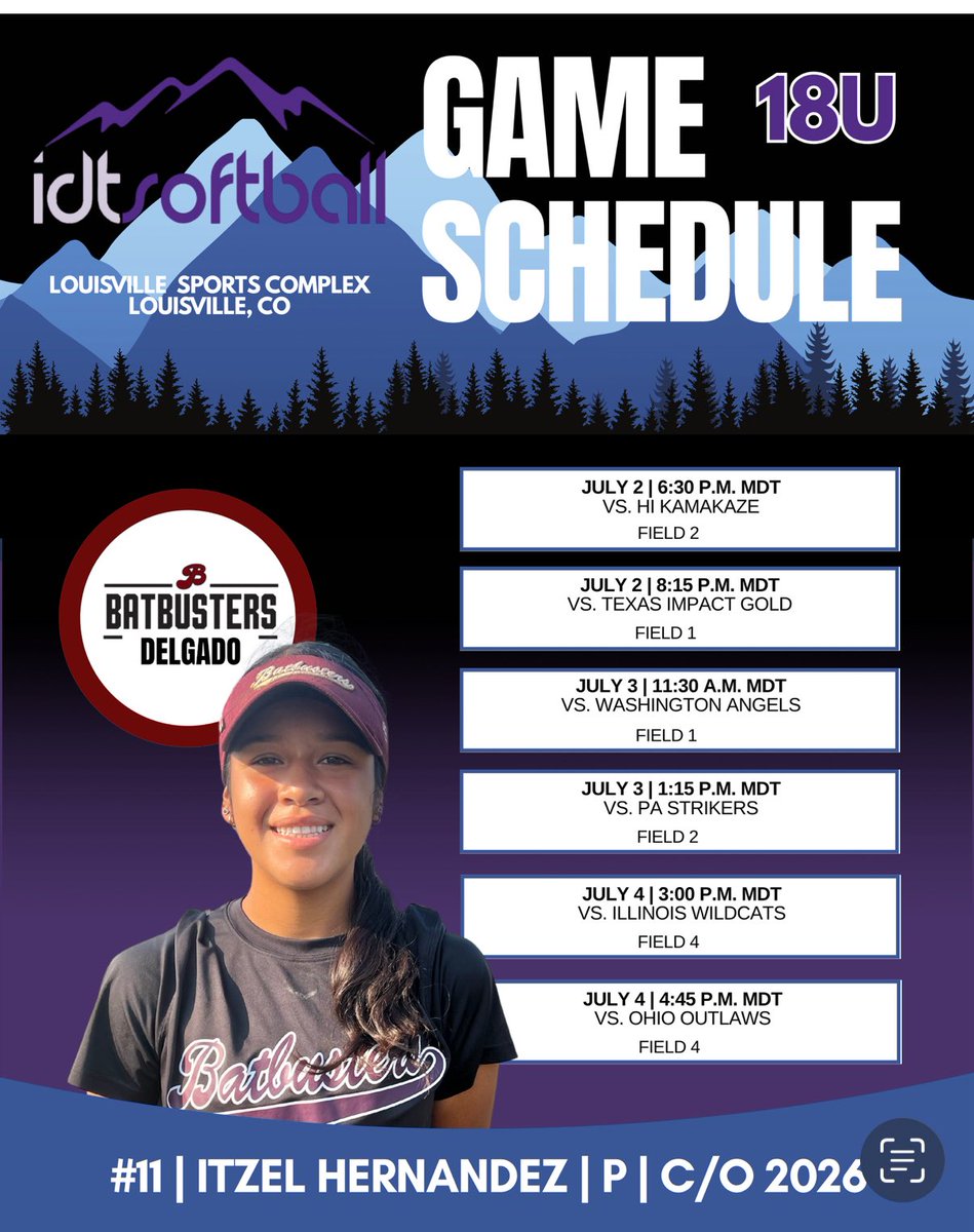 itzelhernadz12's tweet photo. @JaspersSoftball Hello Coaches
I’m a 2026 RHP
I hope you can come watch my teammates and I play in the IDT this week🥎 https://t.co/1mjAZd8IV1