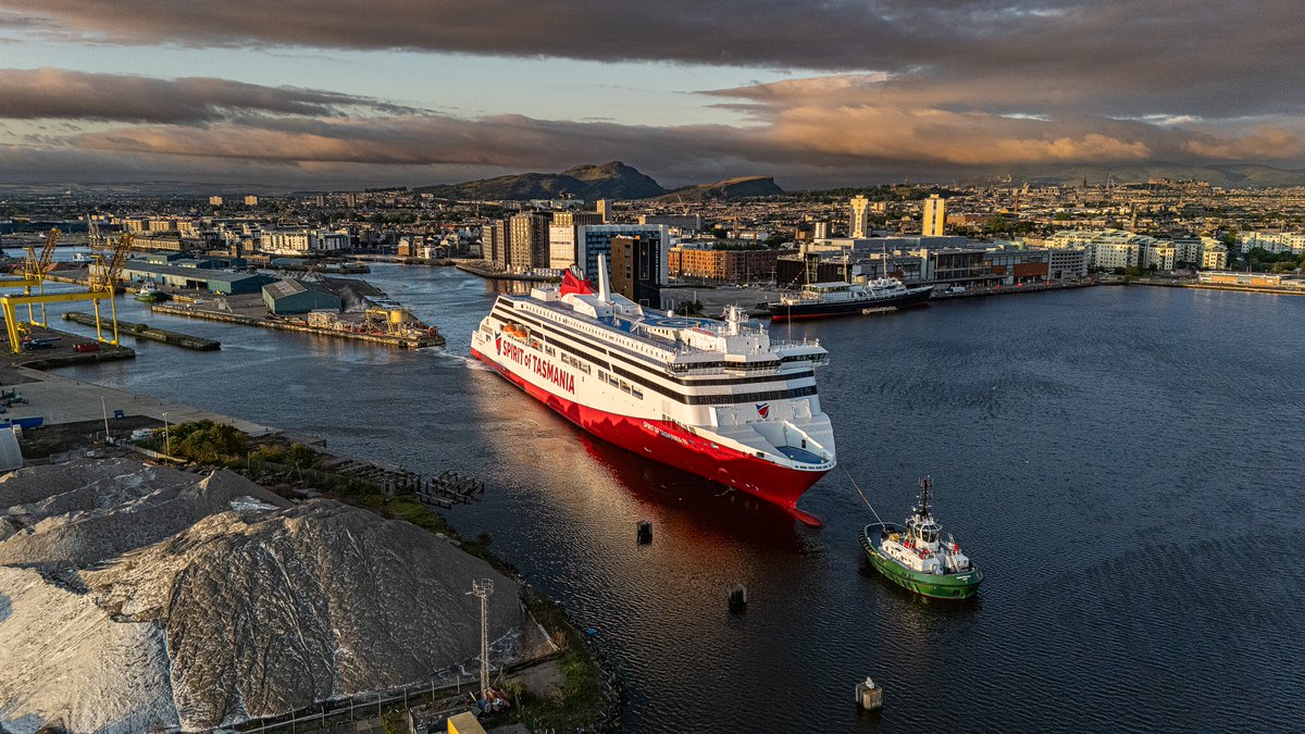 SpiritofTas's tweet photo. She’s on her way! 🚢
Spirit of Tasmania IV has departed Scotland, beginning a 14,857 nautical mile journey to Australia.
She’ll arrive in Hobart late August for finishing touches, including Tasmanian-made fit out &amp; crew training.
#SpiritofTasmania #SpiritIV #Maritime https://t.co/sO2SGscep5