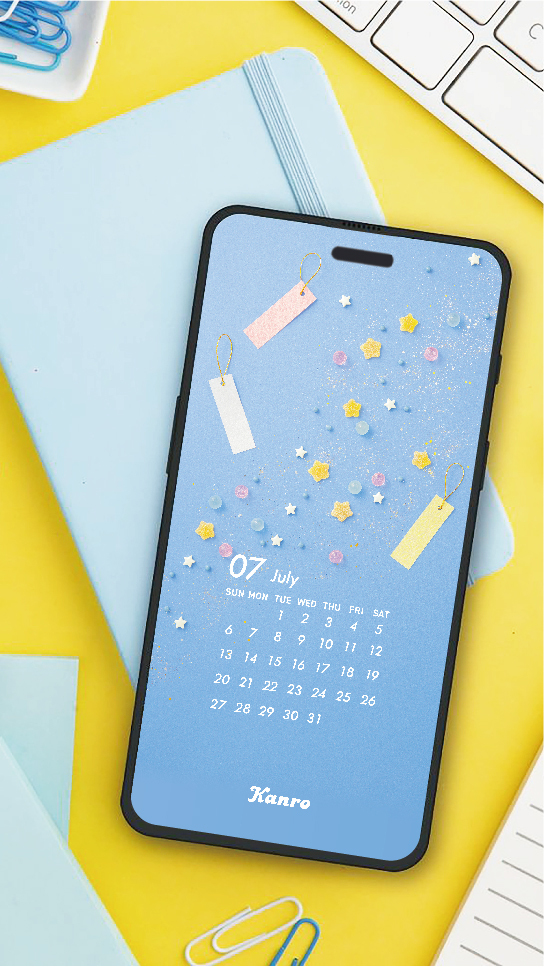 ✼••┈┈┈┈••🌟••┈┈┈┈••✼ 7月のカレンダーができました！ 保存