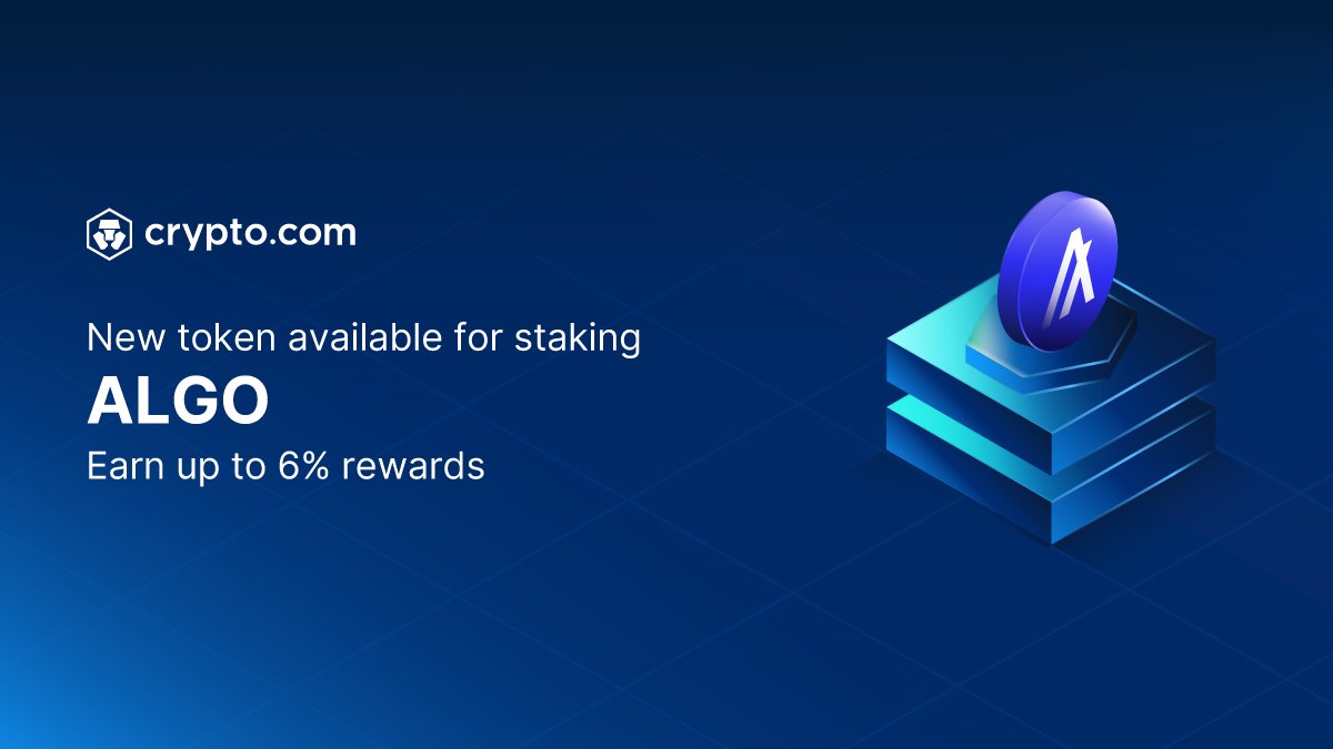 Crypto.com (@cryptocom) on Twitter photo $ALGO is now available for on-chain Staking in the Crypto․com App!
Start staking to secure your favourite blockchain or protocol while earning up to 6% rewards 💰
🔓 Enjoy the flexibility of unstaking your assets in a secure and convenient manner.
<a href="/Algorand/">Algorand Technologies</a> $ALGO is now available for on-chain Staking in the Crypto․com App!
Start staking to secure your favourite blockchain or protocol while earning up to 6% rewards 💰
🔓 Enjoy the flexibility of unstaking your assets in a secure and convenient manner.
<a href="/Algorand/">Algorand Technologies</a>