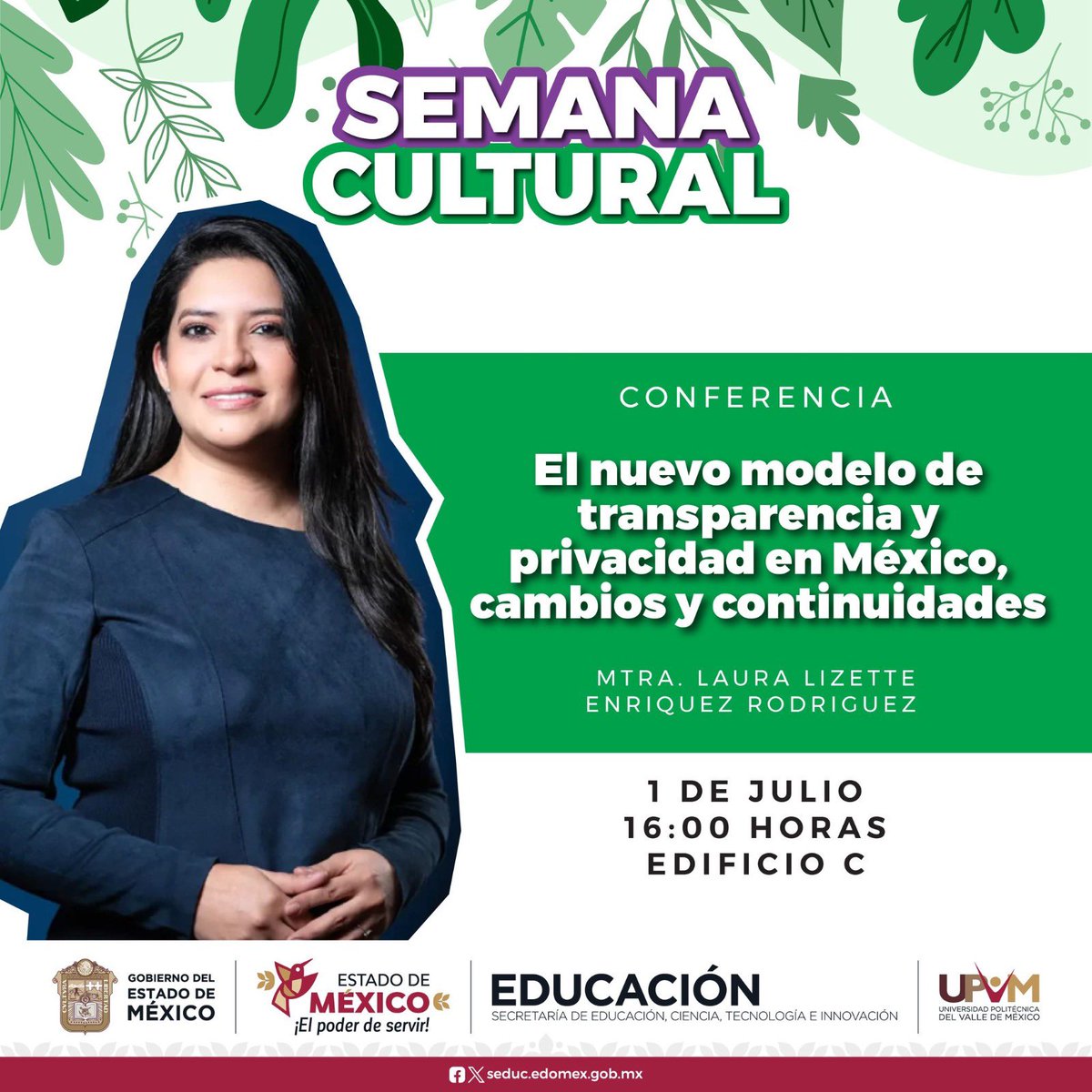 lauraenriquezr's tweet photo. Mañana estaré en la @UPVM impartiendo la Conferencia “El nuevo modelo de transparencia y privacidad en México, cambios y continuidades”.
¿Qué dicen, me acompañan?
⏰ 16:00hrs
📍 Edificio C de la #UPVM https://t.co/Gb7DL25IiA
