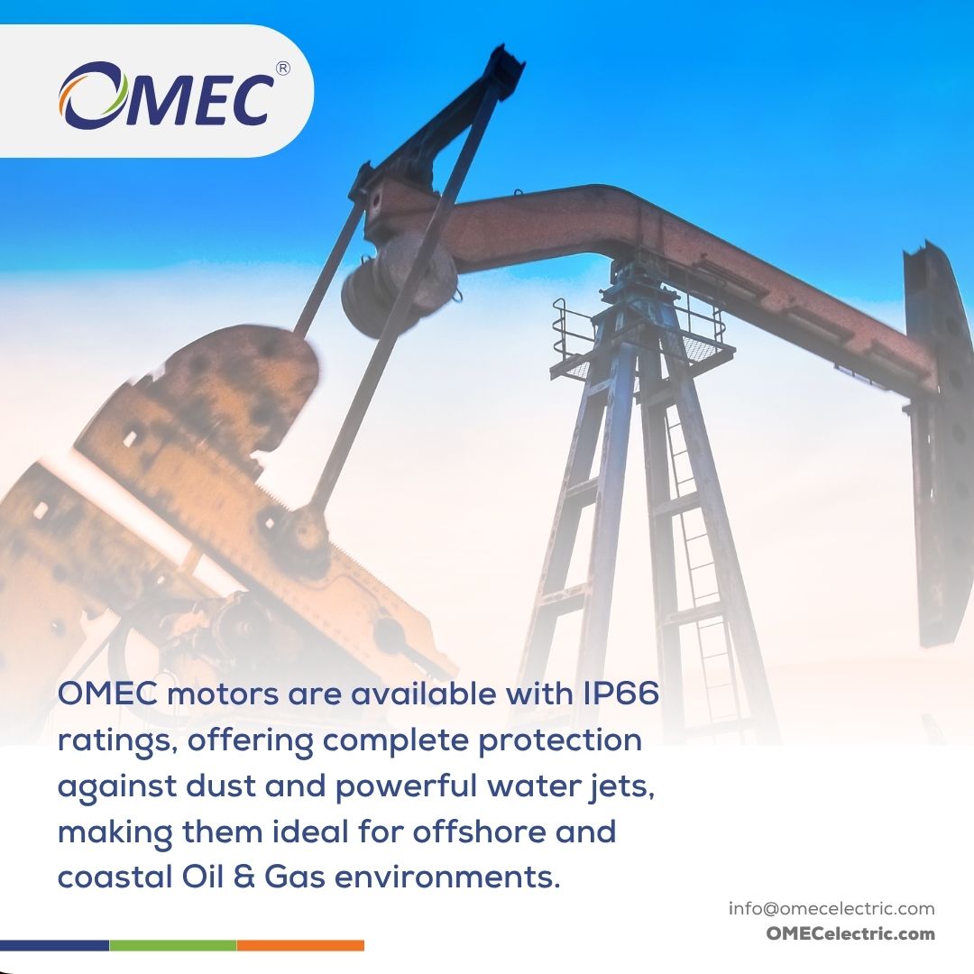 OMECElectric's tweet image. Built for extremes 🌍 OMEC electric motors deliver unmatched reliability in Oil &amp;amp; Gas operations — from offshore to refinery.
🌐 omecelectric.com
#ElectricMotors #OMEC #OilAndGasSolutions #HarshEnvironmentReady