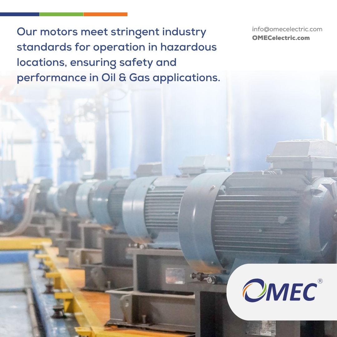OMECElectric's tweet image. Built for extremes 🌍 OMEC electric motors deliver unmatched reliability in Oil &amp;amp; Gas operations — from offshore to refinery.
🌐 omecelectric.com
#ElectricMotors #OMEC #OilAndGasSolutions #HarshEnvironmentReady