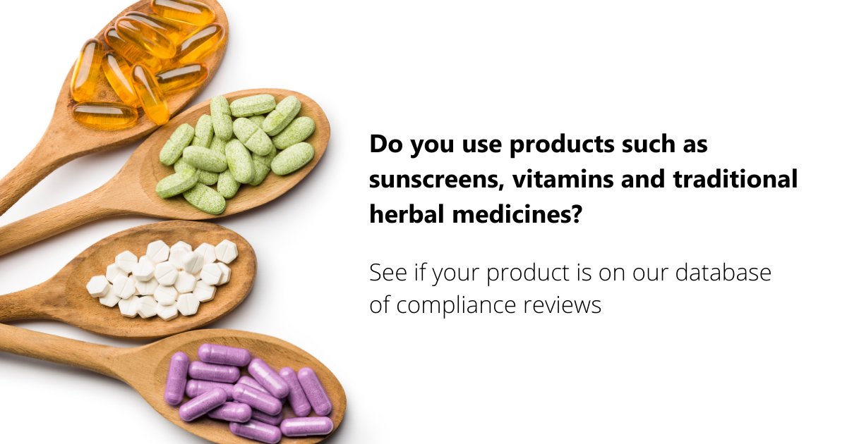 TGAgovau's tweet image. See the latest compliance review results for 51 listed medicines, including products containing valerian, and products making non-permitted claims about anxiety, bone strength, cold sores, muscle performance, and sunscreen coverage 👉 tga.gov.au/resources/list…
