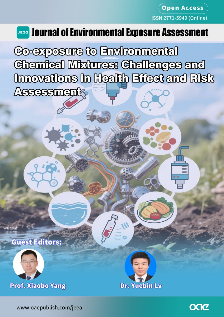 🧪Special Issue"Co-exposure to Environmental Chemical Mixtures: Challenges and Innovations in Health Effect and Risk Assessment"
🔗oaepublish.com/specials/jeea.…
Guest Editors: 
Prof. Xiaobo Yang (China)
Dr. Yuebin Lv (China CDC)
#EnvironmentalHealth #Toxicology #RiskAssessment