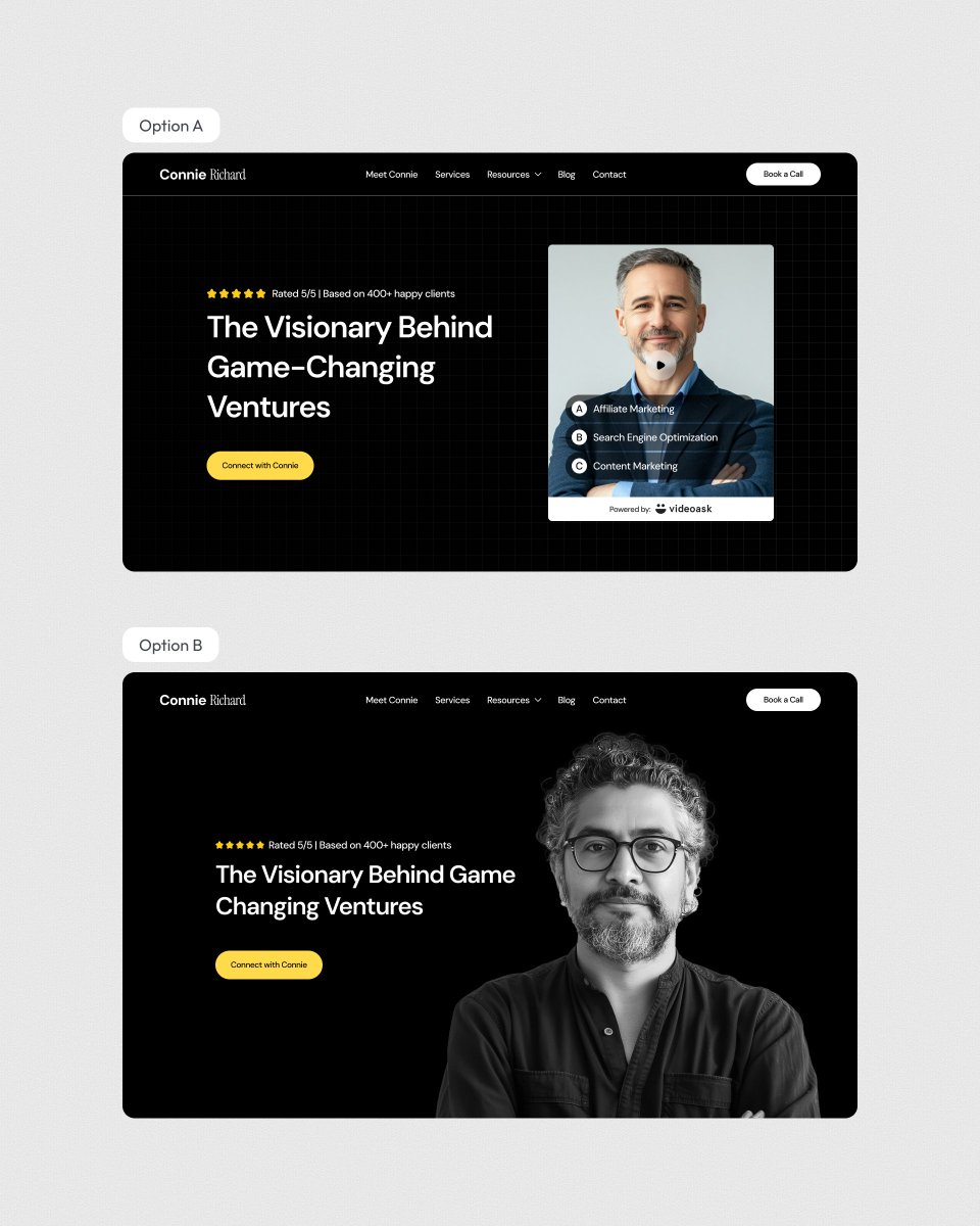 jayuiux's tweet photo. Help me
Which one do you like the most?

#personalwebsite #uiuxdesigner #uiux #herodesign #portfoliowebsite #figma #websitedesigner https://t.co/7arMFFiDMI