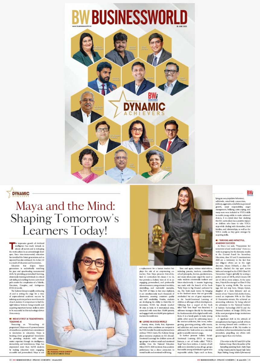 I was featured on the Cover Story of the famous 'Business World' magazine, June 2025 edition.