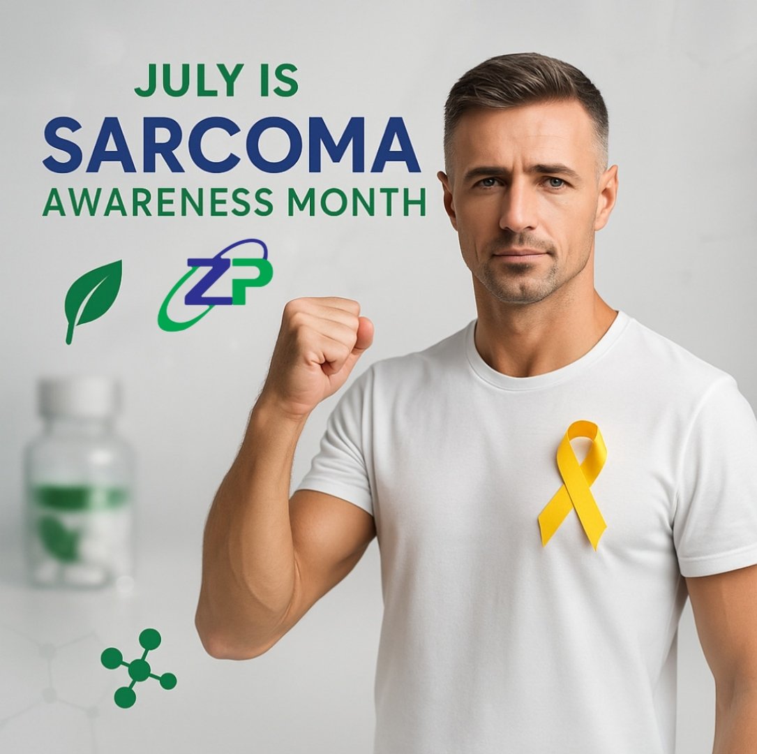 ZODIACNEWSPK's tweet photo. 💛 July is Sarcoma Awareness Month.
At Zodiac Pharma, we support those fighting rare cancers like Sarcoma through nature-powered nutraceutical innovation.
🧬 Every warrior matters. 
#SarcomaAwareness #ZodiacPharma #Nutraceuticals #FightSarcoma #CancerAwareness https://t.co/KPjk4m9bNc