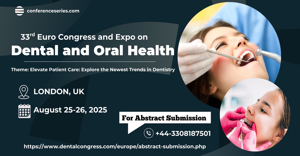 GraceFerna79809's tweet photo. #CallforSpeakers &amp; #Abstracts is OPEN!
Showcase your #DentalResearch at the 33rd Euro Congress this #August in #London.

📧 Submit now: https://t.co/yHxbopkfE7

#EuroDentalCongress2025 #DentalResearch #OralHealth2025 #EuroCongress #LondonConference #DentalScience https://t.co/fdYZqyepUm
